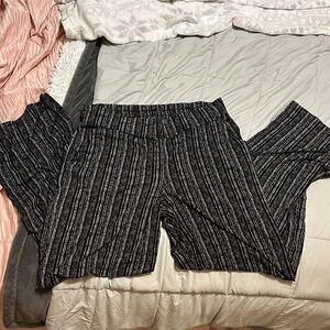Maurices Kids Black and White Striped Pants